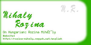 mihaly rozina business card